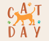 Happy Cat Day Facebook Post Design