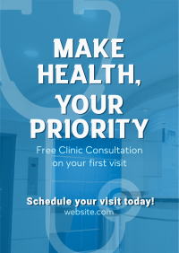Clinic Medical Consultation Poster Design