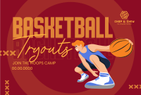 Basketball Tryouts Pinterest Cover Design