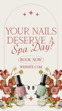 Floral Nail Services TikTok video Image Preview