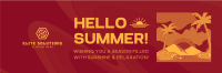 Minimalist Summer Greeting Twitter header (cover) Image Preview