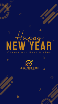 New Year Blob Greeting Facebook Story Design