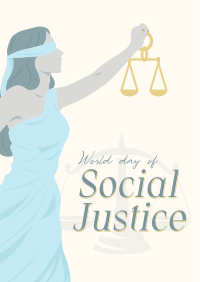 Lady Justice Statue Poster Design