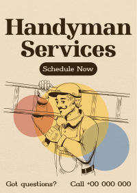 Rustic Handyman Service Poster Design