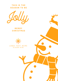 Christmas Snowman Poster Design