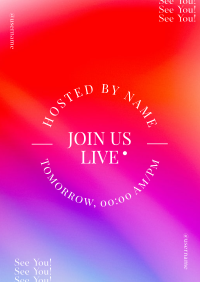 Join Us Live Gradient Flyer Image Preview