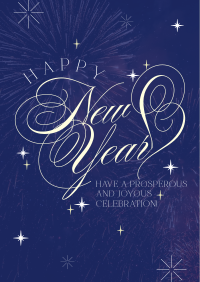 Elegant New Year Greeting Poster Image Preview