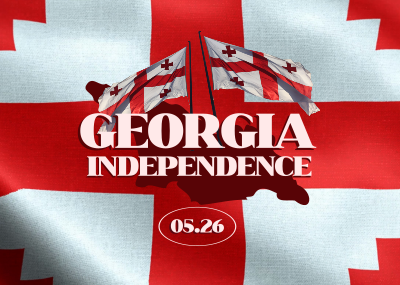Georgia Independence Day Celebration Postcard Image Preview