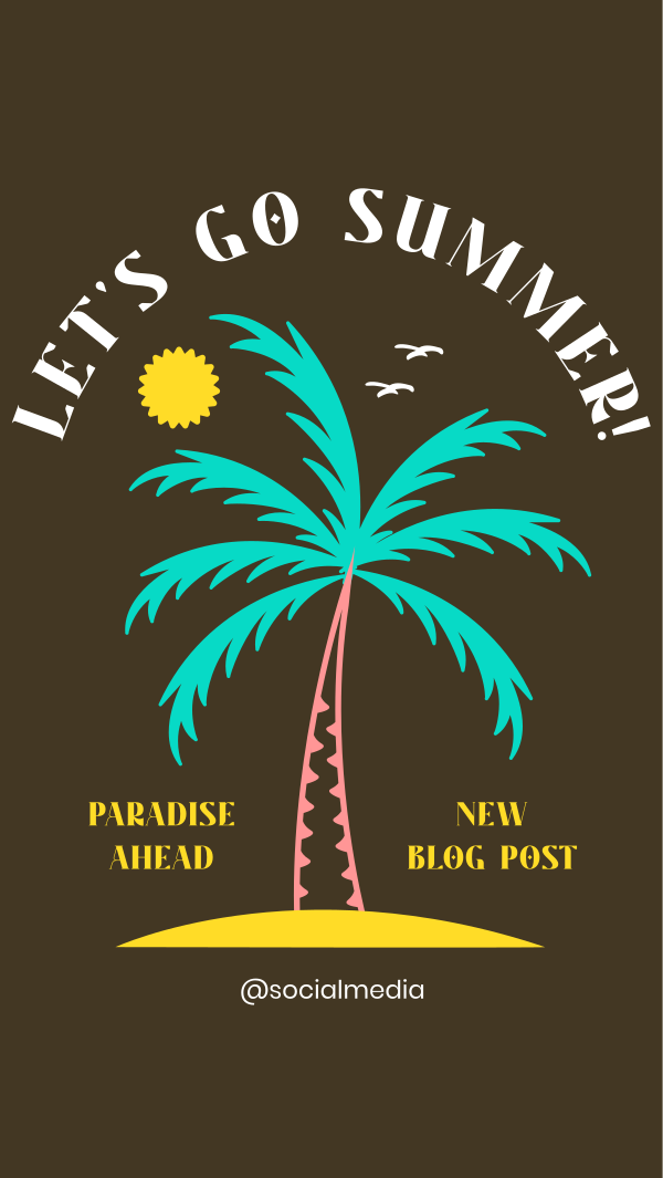Party Palm Tree Facebook Story Design Image Preview