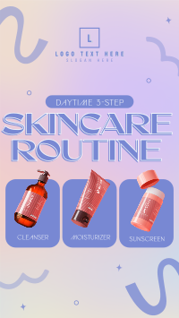 Daytime Skincare Routine Facebook Story Design