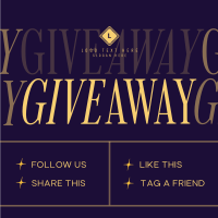 Elegant Minimal Giveaway Instagram Post Preview