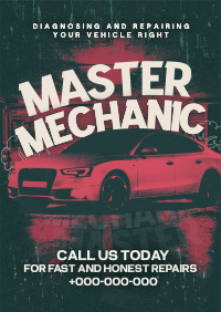 Nostalgia Car Mechanic Poster Preview