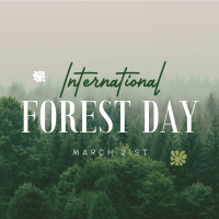 Minimalist Forest Day Linkedin Post Image Preview