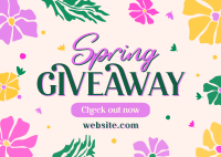 Spring Giveaway Flowers Postcard Image Preview