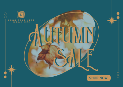 Shop Autumn Sale Postcard Image Preview