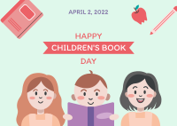 Children's Book Day Postcard Image Preview