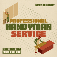 Isometric Handyman Services Instagram Post Design