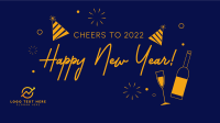 Cheers to New Year Facebook event cover Image Preview