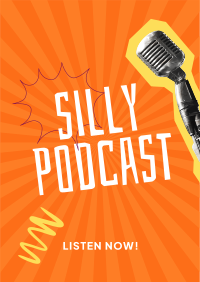 Silly Podcast Flyer Image Preview