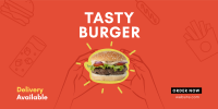 Burger Home Delivery Twitter Post Design