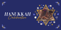 Hanukkah Family Twitter Post Design