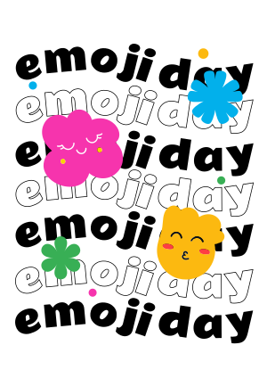 Emojis & Flowers Flyer Image Preview