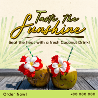 Sunshine Coconut Drink Instagram post Image Preview