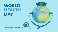 World Health Priority Day Zoom Background Design