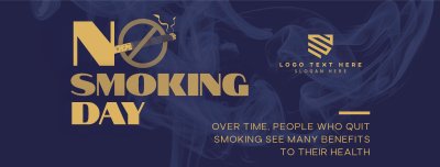 Sleek Non Smoking Day Facebook cover Image Preview