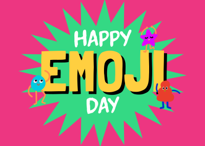 Happy Emoji Day Postcard Image Preview