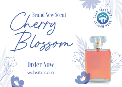 Elegant Flowery Perfume Postcard Image Preview