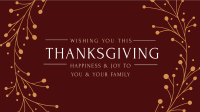 Thanksgiving Greeting Facebook event cover Image Preview