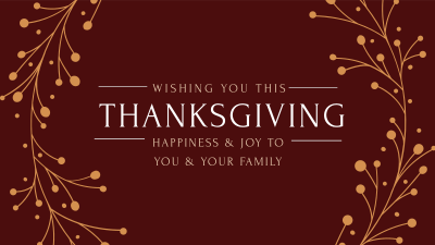 Thanksgiving Greeting Facebook Event Cover Image Preview