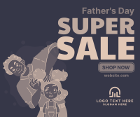 Tie My Hair Dad Sale Facebook Post Design