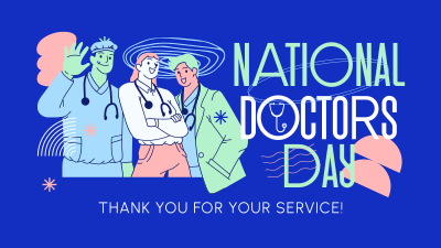 Modern Quirky Doctor's Day Facebook event cover Image Preview
