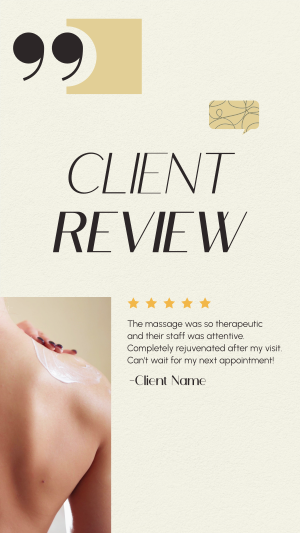 Spa Client Review Instagram story Image Preview