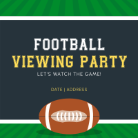 Football Viewing Party Instagram Post Design