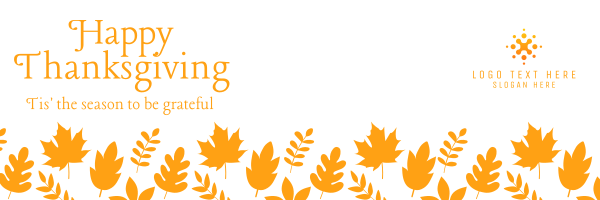Thanksgiving Leaf Pile Twitter Header Design Image Preview