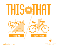 This or That Exercise Facebook Post Design