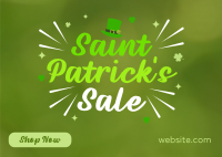 Quirky St. Patrick's Sale Postcard Design