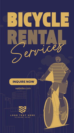 Modern Bicycle Rental Services Facebook story Image Preview