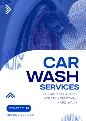 Minimal Car Wash Service Poster Image Preview