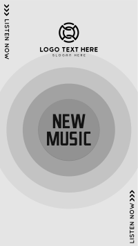 New Music Button Facebook Story Design