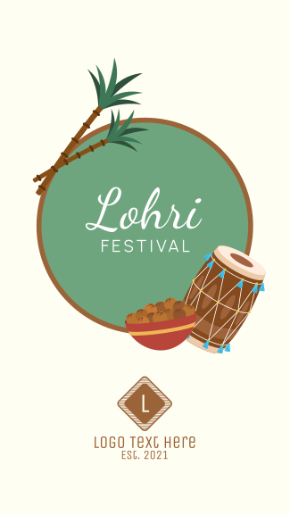 Lohri Fest Badge Facebook story