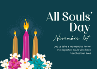 Candles For The Soul Postcard Design