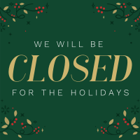 Closed for Christmas Instagram post Image Preview