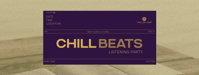Minimal Chill Music Listening Party Facebook cover Image Preview