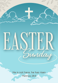 Floral Easter Sunday Poster Image Preview