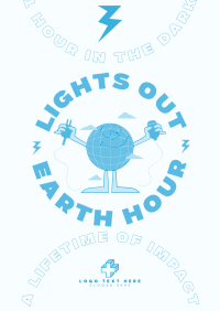 Earth Hour Lights Out Poster Design