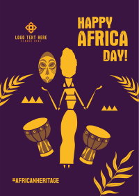 Africa Day Greeting Flyer Design